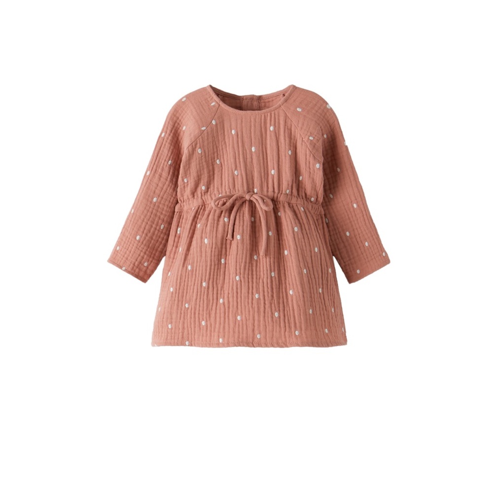 Zara textured embroidered dress